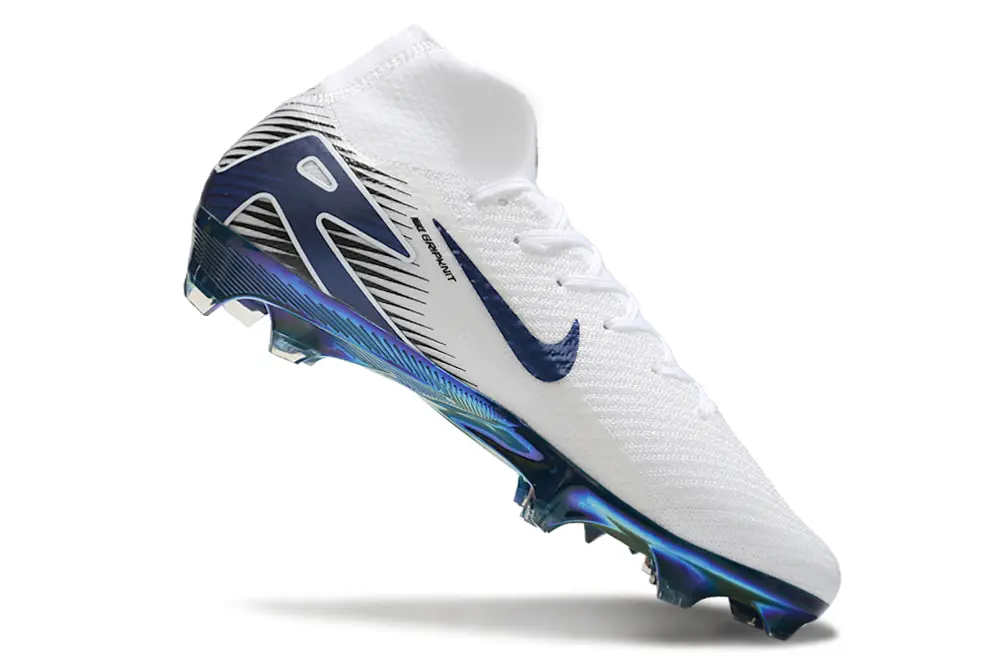 Nike Air Zoom Mercurial Superfly 10 Elite FG - White/Navy Blue/Yellow
