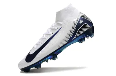 Nike Air Zoom Mercurial Superfly 10 Elite FG - White/Navy Blue/Yellow