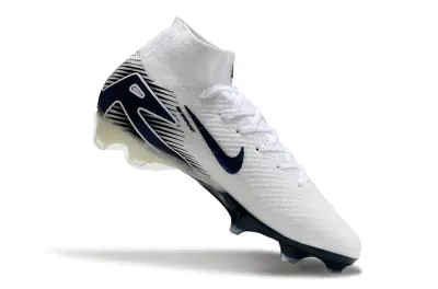 Nike Air Zoom Mercurial Superfly 10 Elite FG - White/Navy Blue/Solar Yellow