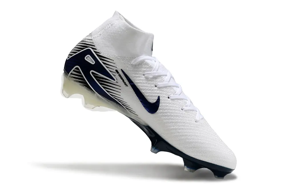 Nike Air Zoom Mercurial Superfly 10 Elite FG - White/Navy Blue/Solar Yellow