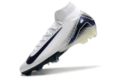 Nike Air Zoom Mercurial Superfly 10 Elite FG - White/Navy Blue/Solar Yellow