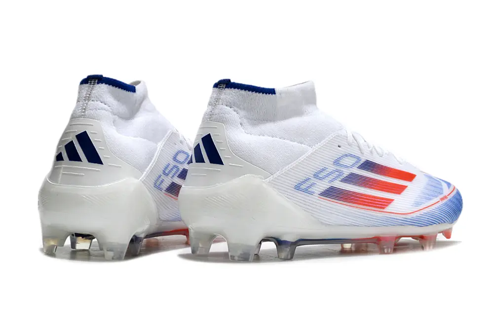 Adidas F50 Elite Mid FG - White/Blue Flame/Crimson Burst