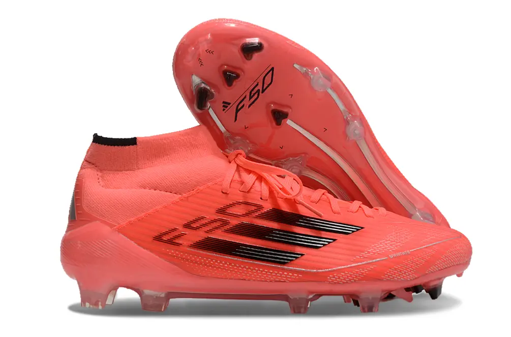 Adidas F50 Elite Mid FG - Coral/Bright Coral/Deep Black