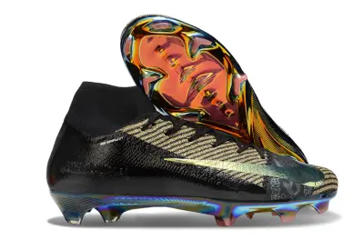 Nike Air Zoom Mercurial Superfly 10 Elite FG - Black/Iridescent Gold/Iridescent Purple