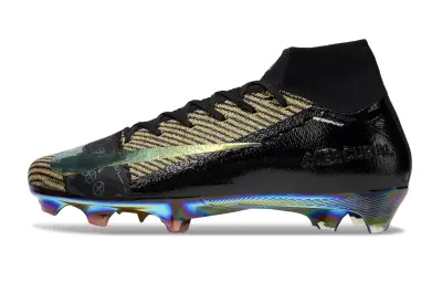 Nike Air Zoom Mercurial Superfly 10 Elite FG - Black/Iridescent Gold/Iridescent Purple