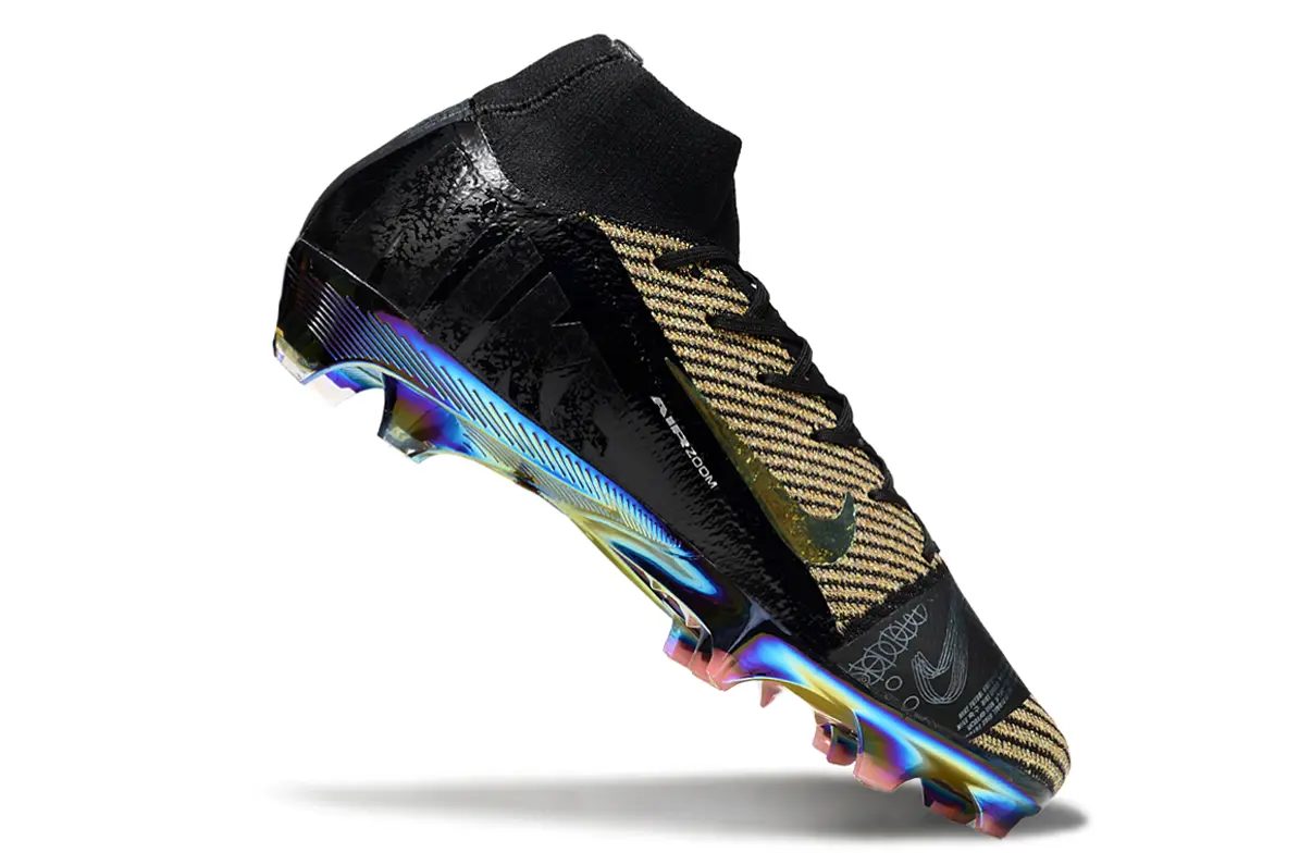 Nike Air Zoom Mercurial Superfly 10 Elite FG - Black/Iridescent Gold/Iridescent Purple