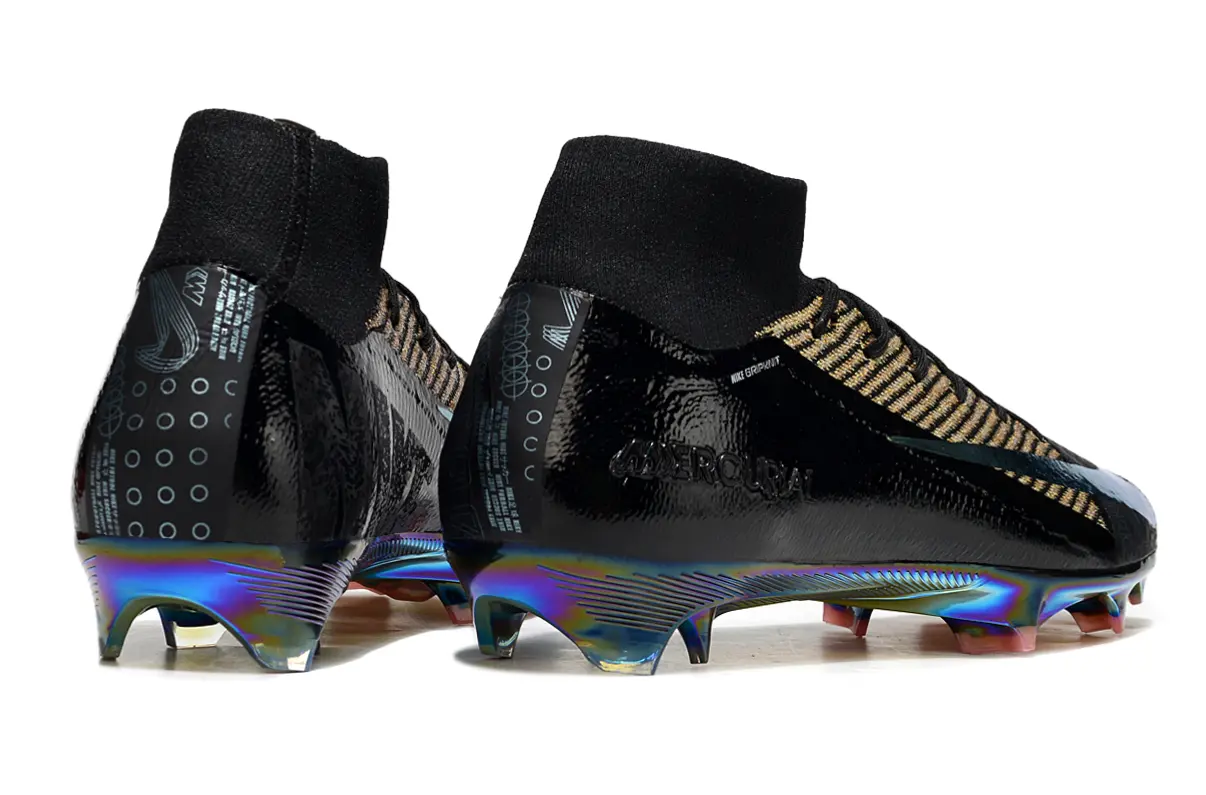 Nike Air Zoom Mercurial Superfly 10 Elite FG - Black/Iridescent Gold/Iridescent Purple