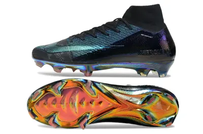 Nike Air Zoom Mercurial Superfly 10 Elite FG - Black/Iridescent Blue/Iridescent Orange