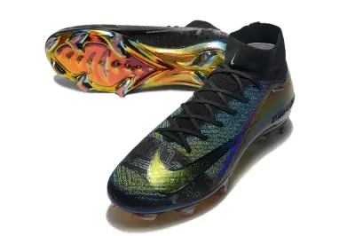 Nike Air Zoom Mercurial Superfly 10 Elite FG - Black/Iridescent Blue/Iridescent Orange