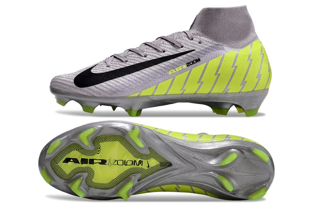 Nike Air Zoom Mercurial Superfly 10 Elite FG - Gray/Volt Yellow/Black