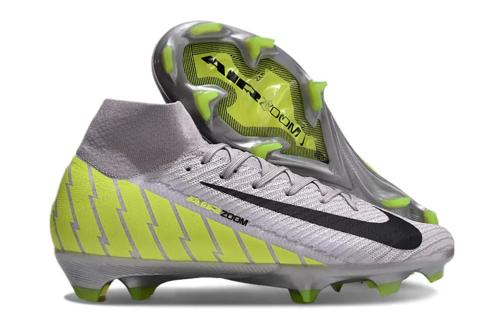 Nike Air Zoom Mercurial Superfly 10 Elite FG - Gray/Volt Yellow/Black