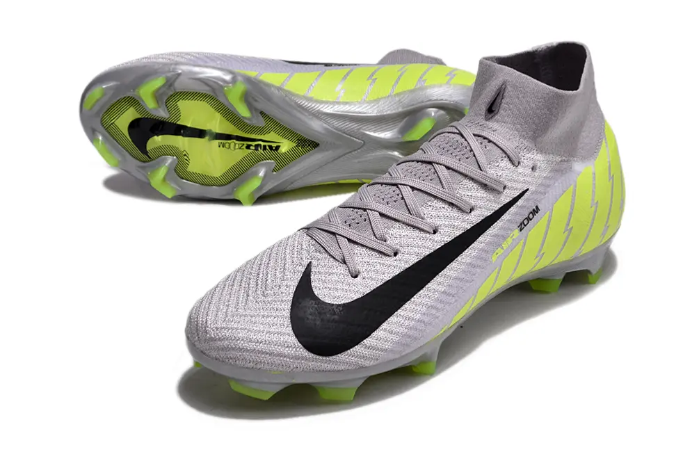 Nike Air Zoom Mercurial Superfly 10 Elite FG - Gray/Volt Yellow/Black