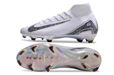 Nike Air Zoom Mercurial Superfly 10 Elite FG - White/Black Glitter/Sleek Silver