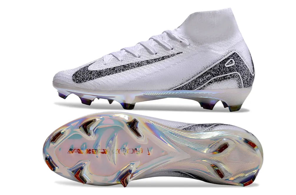Nike Air Zoom Mercurial Superfly 10 Elite FG - White/Black Glitter/Sleek Silver