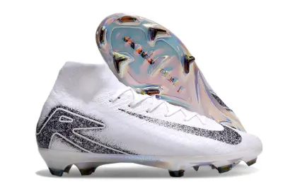 Nike Air Zoom Mercurial Superfly 10 Elite FG - White/Black Glitter/Sleek Silver