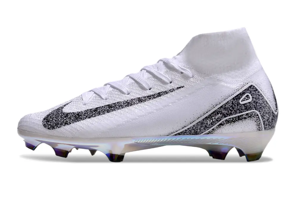 Nike Air Zoom Mercurial Superfly 10 Elite FG - White/Black Glitter/Sleek Silver