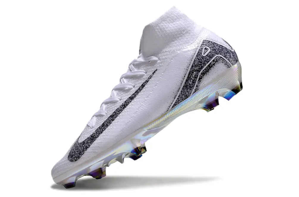Nike Air Zoom Mercurial Superfly 10 Elite FG - White/Black Glitter/Sleek Silver