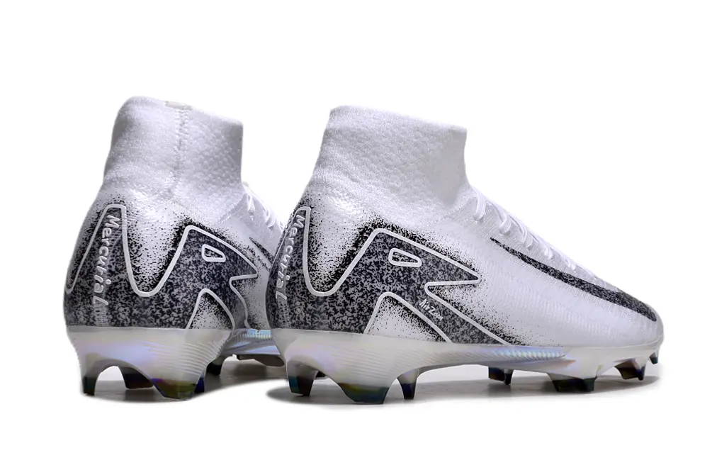 Nike Air Zoom Mercurial Superfly 10 Elite FG - White/Black Glitter/Sleek Silver