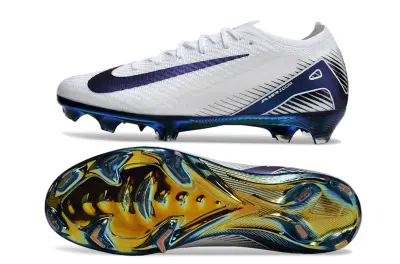Nike Air Zoom Mercurial Vapor 16 Elite FG - White/Navy Blue/Golden Yellow