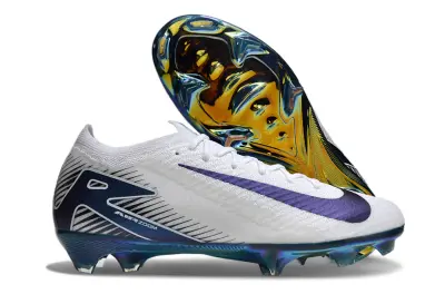 Nike Air Zoom Mercurial Vapor 16 Elite FG - White/Navy Blue/Golden Yellow