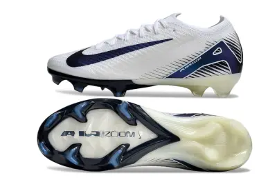 Nike Air Zoom Mercurial Vapor 16 Elite FG - White/Navy Blue/Light Blue