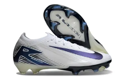 Nike Air Zoom Mercurial Vapor 16 Elite FG - White/Navy Blue/Light Blue