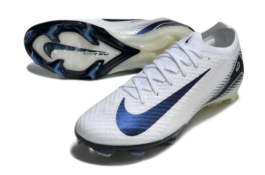 Nike Air Zoom Mercurial Vapor 16 Elite FG - White/Navy Blue/Light Blue
