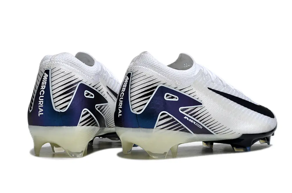 Nike Air Zoom Mercurial Vapor 16 Elite FG - White/Navy Blue/Light Blue