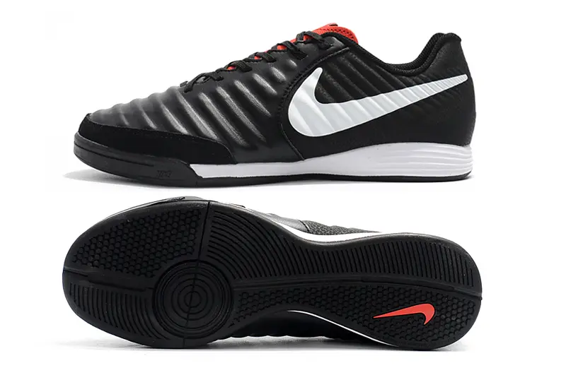 Nike Tiempo Ligera IV IC - Black/Charcoal Black/Crimson Red
