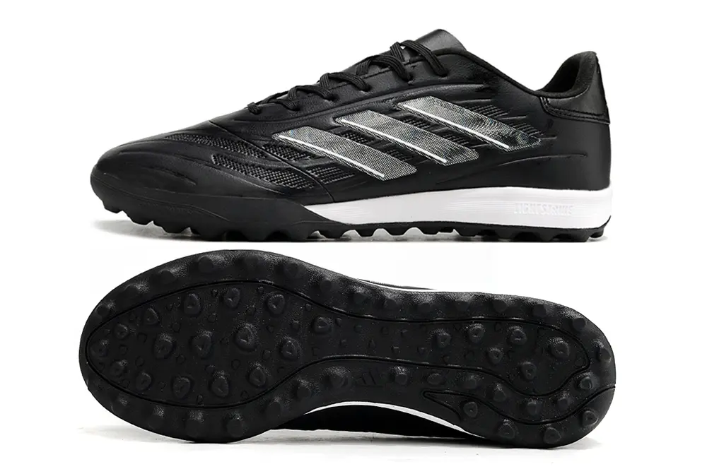 Adidas Copa Pure 3 TF - Black/Silver Stripes/White Sole
