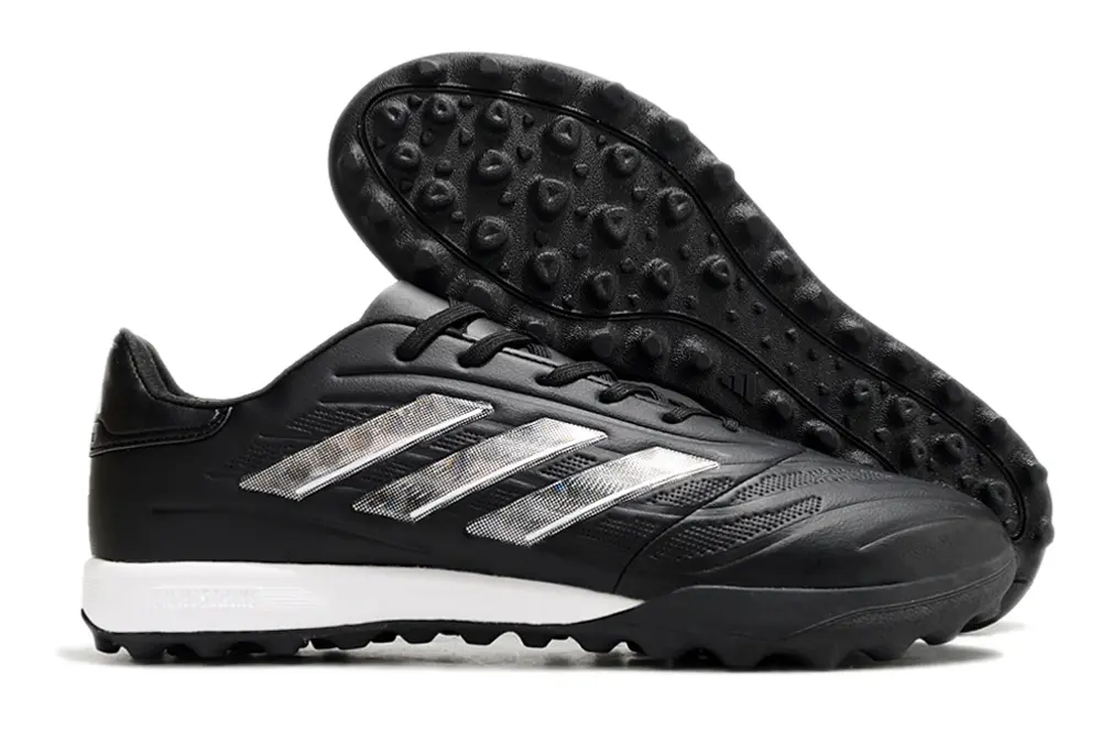 Adidas Copa Pure 3 TF - Black/Silver Stripes/White Sole