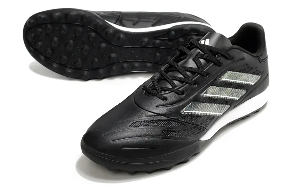 Adidas Copa Pure 3 TF - Black/Silver Stripes/White Sole