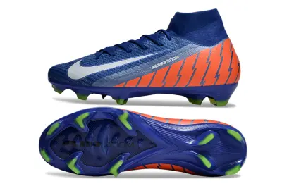 Nike Air Zoom Mercurial Superfly 10 Elite FG - Blue/Electric Orange/Neon Green