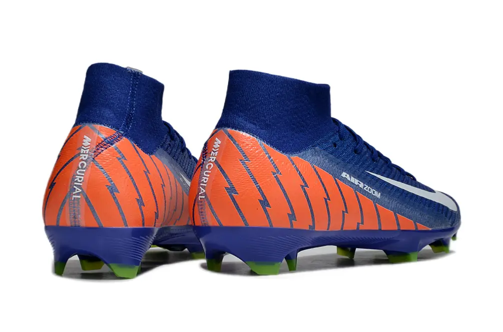 Nike Air Zoom Mercurial Superfly 10 Elite FG - Blue/Electric Orange/Neon Green