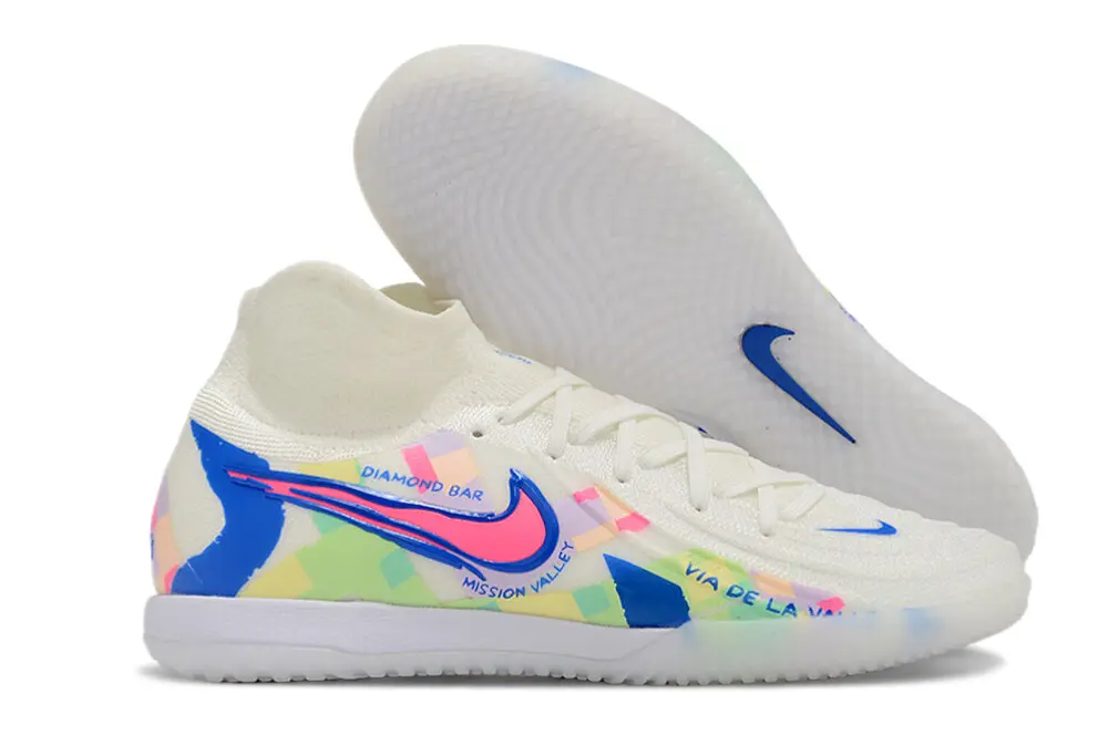 Nike Phantom Luna Elite IC - White/Neon Blue/Pastel Multicolor