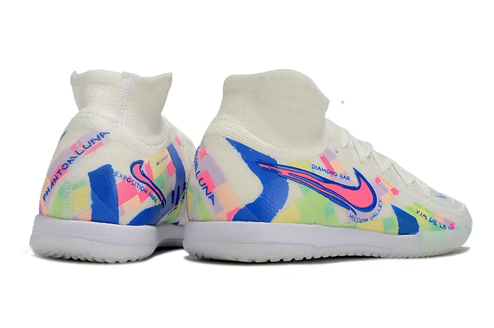 Nike Phantom Luna Elite IC - White/Neon Blue/Pastel Multicolor