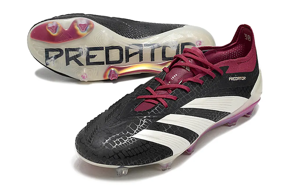 Adidas Predator Elite FG - Black/Crimson Red/Pearl White