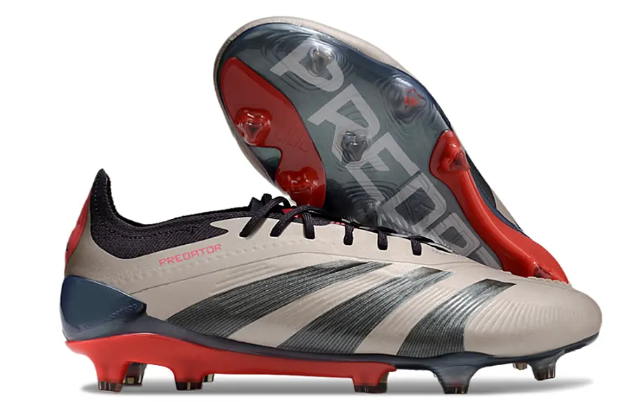 Adidas Predator Elite FG - Beige/Crimson Red/Navy Blue