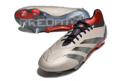 Adidas Predator Elite FG - Beige/Crimson Red/Navy Blue