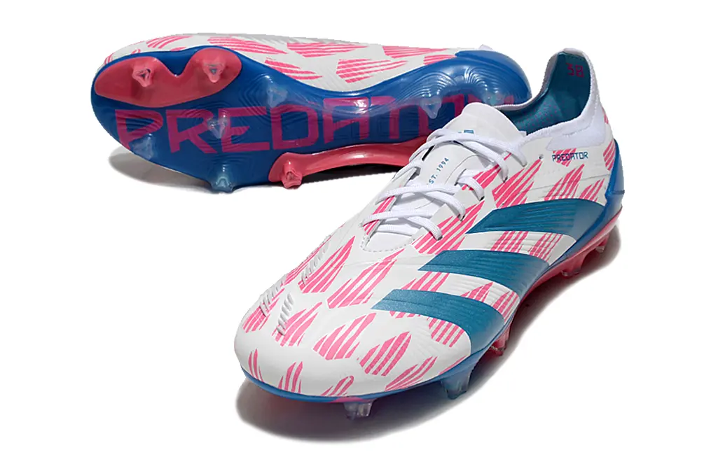 Adidas Predator Elite FG - White/Vibrant Blue/Candy Pink