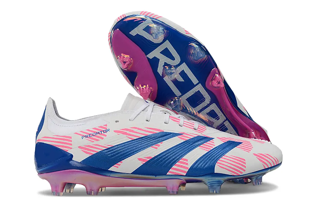 Adidas Predator Elite FG - White/Blue Burst/Pink Splash