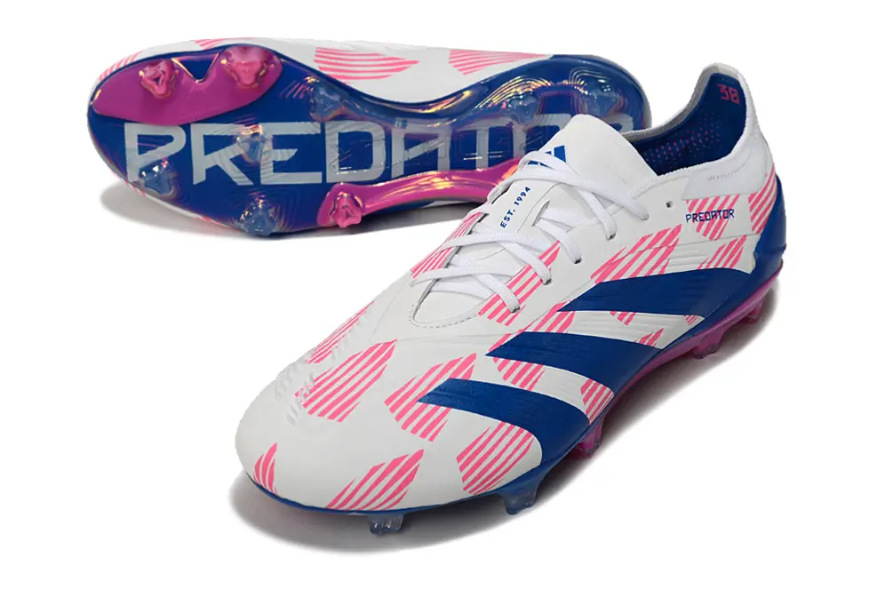 Adidas Predator Elite FG - White/Blue Burst/Pink Splash