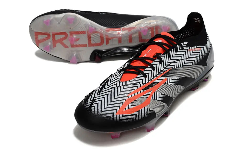 Adidas Predator Elite FG - Black/Fiery Orange/Metallic Silver