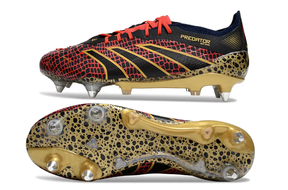 Adidas Predator 24 Elite SG - Red/Black/Gold