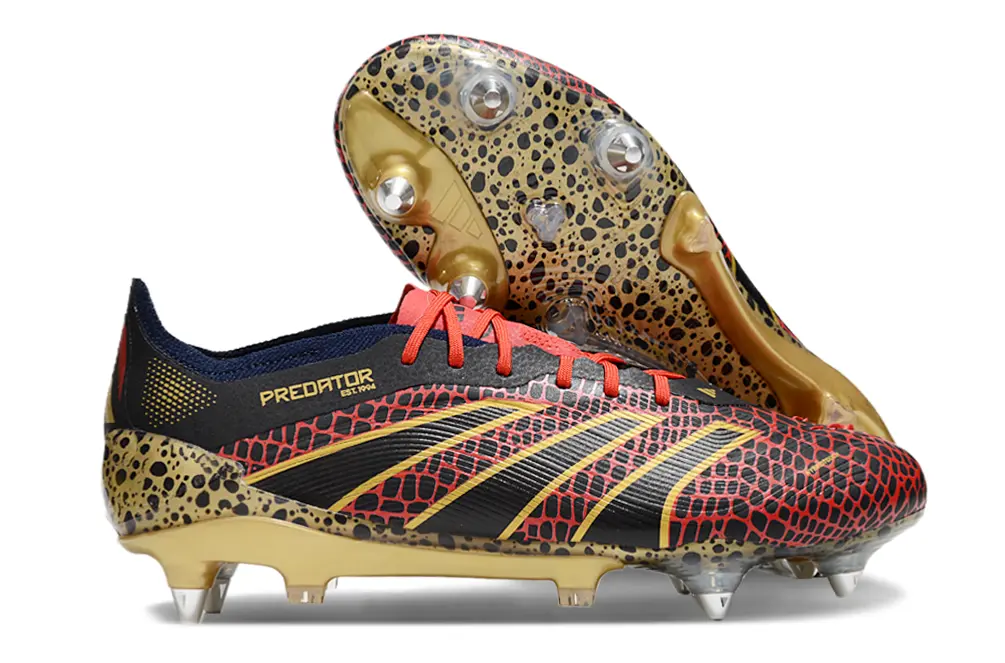Adidas Predator 24 Elite SG - Red/Black/Gold