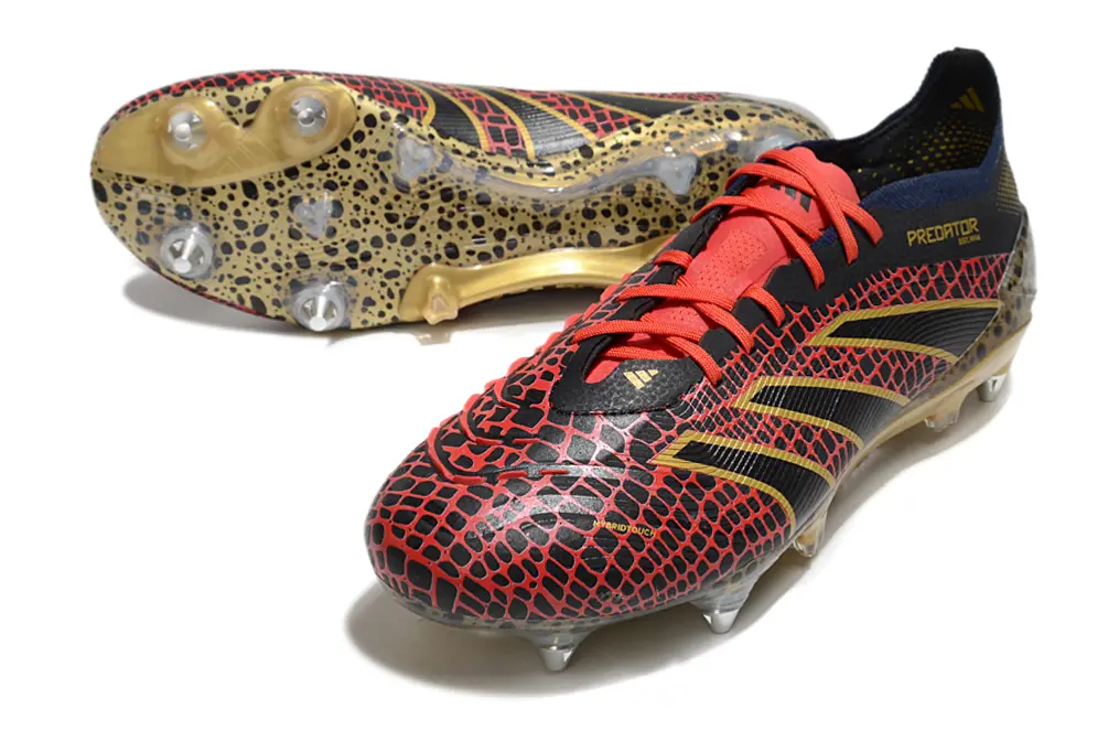 Adidas Predator 24 Elite SG - Red/Black/Gold
