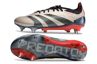 Adidas Predator 24 Elite SG - Cream/Black/Crimson