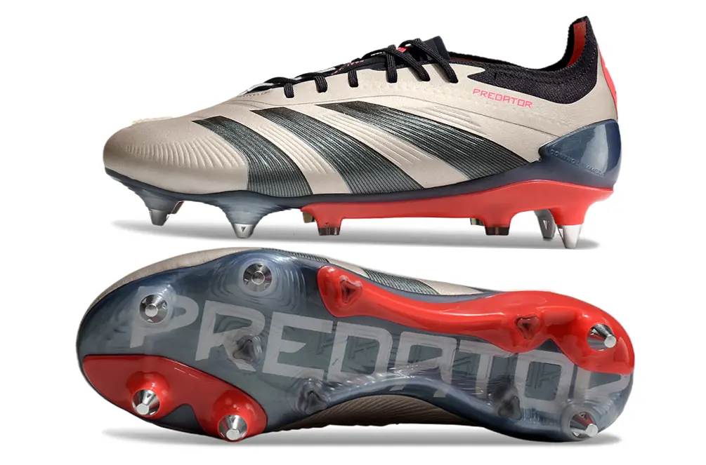 Adidas Predator 24 Elite SG - Cream/Black/Crimson
