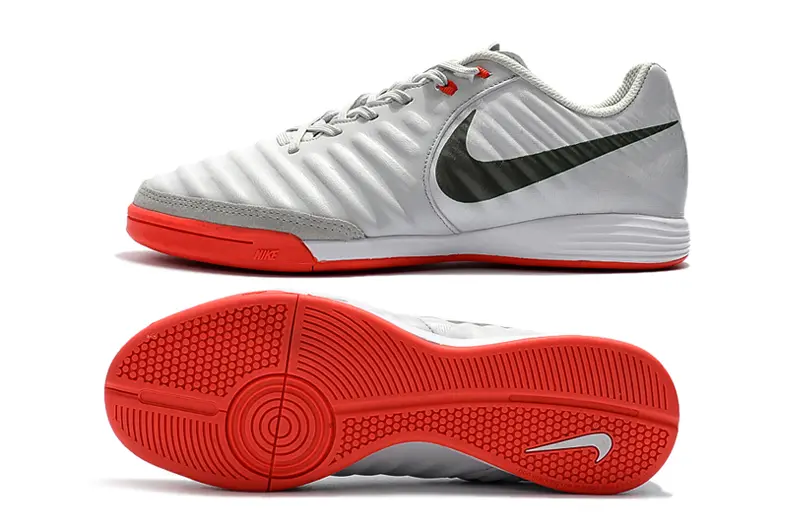 Nike Tiempo Ligera IV IC - Gray/Bright Red/Charcoal Green