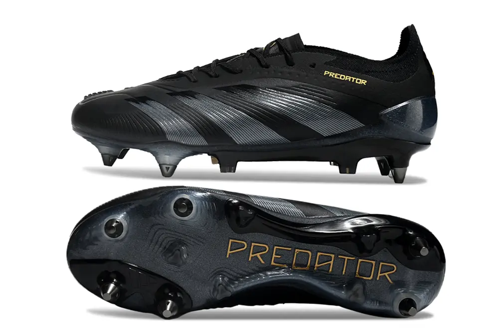 Adidas Predator 24 Elite SG - Black/Midnight Grey/Gold